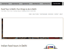 Tablet Screenshot of foodtourindelhi.com